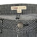 CAbi  Railroad Crop Jeans Size 2 Navy Blue‎ White Striped #324 Womens 30X25 Photo 3