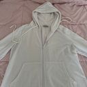 Grace Karin White Knee Length Full Zip Hoodie Cardigan with Kangaroo Pocket, size M Photo 4