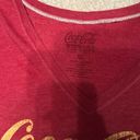 Coca-Cola  Red Fitted V-Neck T-Shirt Photo 1