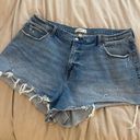 Abercrombie & Fitch Abercrombie Curve Love High Rise 90s Cutoff Denim Shorts Photo 6