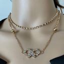 Handmade Rhinestones Bow Charm Choker Necklace  Photo 1