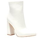 Boohoo White Tall Ankle Boots Photo 1