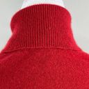 White + Warren Essential Cashmere Red Long Sleeve Turtleneck Sweater Small/Large Photo 12