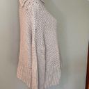 Umgee  Grey Lavender Oversized Open Knit Turtleneck Sweater Small Photo 1