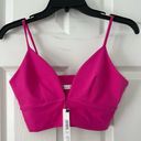 Susana Monaco  Punch Pink V Neck Crop Top Photo 3