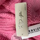 RD Style  Cardigan Laure Cropped Cable Knit Bubblegum Pink Textured Size Med NWT Photo 8