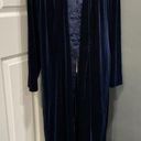 R & M Richards  KAREN KWONG CARDIGAN DUSTER BLUE VELVET VELOUR Photo 0