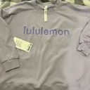 Lululemon RARE!💜 🍋 Perfectly Oversized Crew Lilac Smoke Photo 2