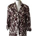 Mango NWT MNG  Tropical Print Linen Blend Oversize Blazer Photo 8