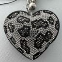 Heart Rhinestone Puffy Key | Cow print, Chain Purse Charm Handbag Accessory Black Photo 1