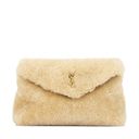 Saint Laurent Small Shearling Pouch Clutch NWT Photo 0