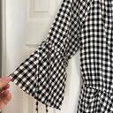 Mud Pie  NWT Womens Off the Shoulder Black White Gingham Romper Pockets S… Photo 3