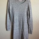 The Loft  Grey Long Sleeve Crew Neck Mini Dress Sweater Dress Photo 1