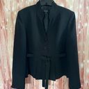 Jones Wear  Black Tie Waist Suit Jacket Photo 0