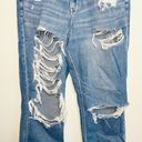 American Eagle Light Wash Ripped Highest Rise 90’s Boyfriend Jeans Photo 3