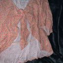 American Eagle Floral Tie Front Babydoll Blouse Top Photo 4