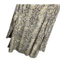 Harper  Wren Snakeskin Print Dress S Shift Long Sleeved Cream Evening Flowy Photo 2