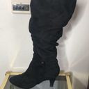 Comfortview black heeled knee high slouchy boots size 8 Photo 2