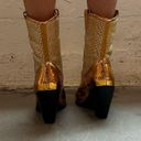 SheIn Brand New Gold Cowboy Ankle Booties with Rhinestone decal Photo 3