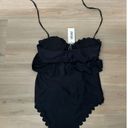 NWT 1 Pc Swimsuit Scalloped Tummy Control Bathing XL Black Photo 1