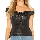 BCBGMAXAZRIA  Hadli Tie Front Bustier in Black Photo 0