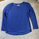 Apana Blue Yoga Long Sleeve Boatneck Top Size Medium Photo 0