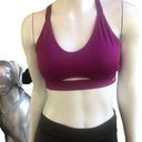 Brooks  Padded Purple Racerback Sports Bra Removable Pads Women’s Size Large Photo 0