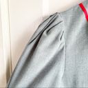 Donna Morgan Vintage  Dress Gray Red Midi Secretary Dress Size 4 Pleated Skirt Photo 2