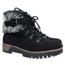 Universal Threads Universal Thread Womens 10 Black Faux Fur Lace Up Boots Photo 0