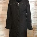 BCBGMAXAZRIA  Long black quilted puffer coat womens trench coat winter co…​ Photo 0