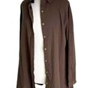 Cotton On Body Organic Cotton Swim Cover Up Beach Shirt Chocolate Size L NWT Photo 7