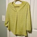 Jon & anna  Contemporary Womens Size Medium Yellow Black Polka Dot Top Photo 8