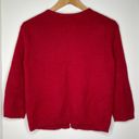 Talbots  Cardigan Sweater Open Front w/ Top Clasp Bling Size Medium Dark Red Photo 3