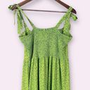 Tuckernuck  Bindu Green Matilda Tie Shoulder Maxi Dress Blue Polka Dots Small Photo 5