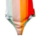 Mara Hoffman  Dominique Rainbow Vista Stripe Halter Top One Piece Swimsuit Medium Photo 5