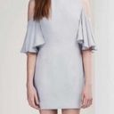 Keepsake Believer Cold Shoulder Mini Dress in Pale Gray Photo 1