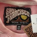 San Francisco Work Shirts Women’s Sweatshirt Pink Mineral Wash Crew Neck Size M Size M Photo 6