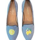 Jack Rogers  Gingham Embroidered Lemon Leather Loafer Size 11 NEW Photo 6