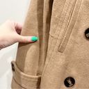 Thread & Supply Camel Double Breasted Minimalist Pea Coat Jacket Size Medium Tan Photo 5