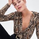 ZARA  Snakeskin Wrap Bodysuit NEW Size Small Photo 1