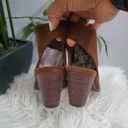 Chocolat Blu  Brown Haaz Suede Sling Chunky Heel Shoe Booties 8.5 Photo 5