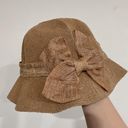 Summer Ribbon Bow Brown Bucket Hat Beach Photo 1