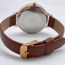 SK shengke Women Watch 38MM Rose Gold Tone Dial Case Brown Leather Band running Photo 3