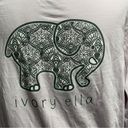 Ivory Ella  long sleeve back logo tee light lavender color white elephant Photo 1