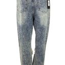 Nasty Gal  NWT Blue Acid Wash Distressed Rip High Rise Straight Leg Jeans Size 6 Photo 2