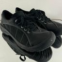 Keen Black Leather Womens Presidio II Outdoor Hiking Sneaker Shoes Photo 1