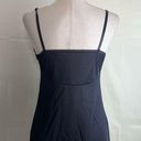 Vintage 80s 90s Black Satin Nightgown Slip Dress Lace Trim Mini Pinup Girl Small Photo 6