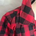 Christopher & Banks  Buffalo Plaid Cropped Womens Blazer Size Small Red Black Photo 2