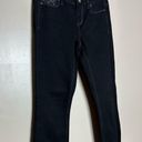 White House | Black Market SALE! Black WHBM Noir Embroidered Bootcut Jeans Size 2 EUC Photo 2