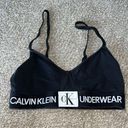 Calvin Klein - Black Cotton Bralette - Medium Photo 0